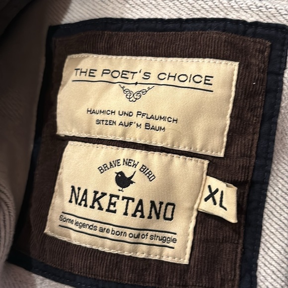 Naketano Size XL The Poet’s Choice Sweatshirt Colored GreyWhite GentlyWorn NWOTS - Picture 9 of 12